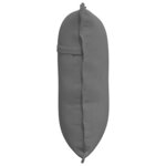 vidaXL Coussin de Dos Gris foncé 60 x 50 cm Tissu en microfibre