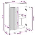vidaXL Armoire sous évier de salle de bain Chêne fumé