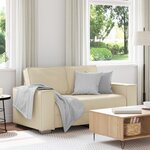 Canapé loveseat vidaXL Crème 120 cm en simili cuir