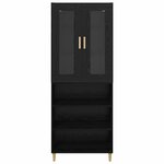 vidaXL Haut Armoire Chêne noir 69 5 x 34 x 180 cm