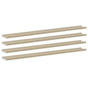 vidaXL Étagères murales 4 Pièces blanc et chêne sonoma 115x9x3 cm