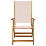 vidaXL Chaises pliables de jardin lot de 6 bois d'acacia et textilène