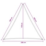 vidaXL Voile d'ombre 2 x 2 x 2 m HDPE Triangulaire Gris clair et blanc