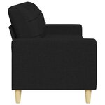 vidaXL Canapé à 3 places Noir 210 cm Tissu