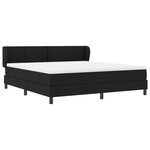 Lit box spring vidaXL avec matelas noir 180x200 cm en tissu
