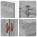 vidaXL Cadre de lit Sonoma gris 190 x 75 x 31 5 cm Bois d'ingénierie