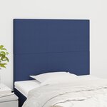 vidaXL Têtes de lit 2 Pièces Bleu 100x5x78/88 cm Tissu