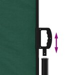 vidaXL Auvent latéral rétractable vert foncé 160x600 cm