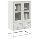 vidaXL Buffet haut blanc 68x39x111 5 cm acier