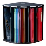 Trieur d'angle 5 compartiments exacompta - noir/gris