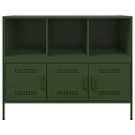 vidaXL Buffet vert olive 100 5x39x79 cm acier