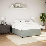 vidaXL Cadre de lit sans matelas gris clair 140x200 cm velours