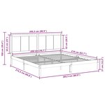 vidaXL Cadre de lit extra long sans matelas 200x210 cm bois massif