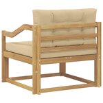 vidaXL Sofa de milieu extérieur Polyester Blanc
