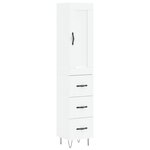 vidaXL Buffet haut Blanc 34 5x34x180 cm Bois d'ingénierie