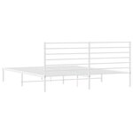 vidaXL Cadre de lit métal sans matelas et tête de lit blanc 183x213 cm