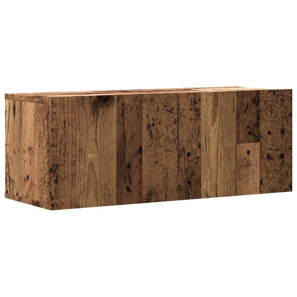 vidaXL Meuble TV mural vieux bois 80x30x30 cm bois d'ingénierie