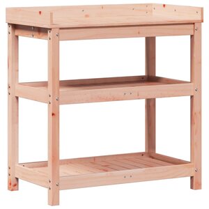 vidaXL Table de rempotage avec étagères bois massif de douglas