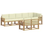 vidaXL Ensemble de canapés d'extérieur 8 pc Blanc et crème Polyester