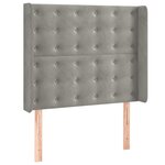 vidaXL Sommier à lattes de lit matelas LED Gris clair 80x200cm Velours