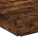 vidaXL Table basse avec lumières LED chêne fumé 100x100x31 cm