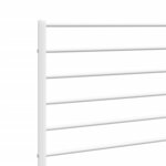 vidaXL Tête de lit métal blanc 120 cm
