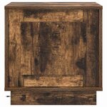 vidaXL Cabinet de chevet avec 2 Pièces Chêne fumé 44 x 34 5 x 45 cm
