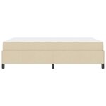 vidaXL Lit à ressorts Crème  Noir 160 x 200 cm Tissu  Bois Engineered