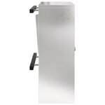 vidaXL boîte aux lettres Noir 30 x 23 x 55 cm Acier inoxydable