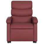 vidaXL Fauteuil inclinable électrique rouge bordeaux similicuir