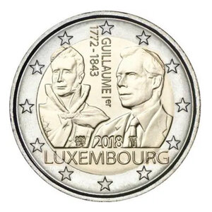 2 euros commémorative Luxembourg 2018 - Grand-Duc Guillaume Ier.