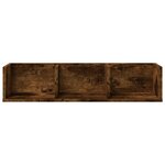 vidaXL Armoires murales 2Pièces chêne fumé 75x18x16 5cm bois d'ingénierie