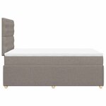 vidaXL Sommier à lattes de lit avec matelas Taupe 120x200 cm Tissu