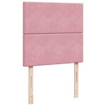 vidaXL Sommier à lattes de lit et matelas Rose 80x200 cm Velours