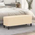 vidaXL Banc Crème 100x35x41 cm Tissu