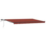 vidaXL Store rétractable manuel avec LED en orange et marron  500x300 cm