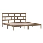 vidaXL Cadre de lit sans matelas Marron miel Bois pin massif 200x200cm