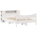 vidaXL Cadre de lit sans matelas blanc 160x200 cm bois de pin massif