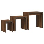 vidaXL Tables basses gigognes 3 Pièces chêne marron bois d'ingénierie