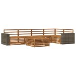 vidaXL Ensemble de canapés d'extérieur 6 Pièces Naturel 79 x 79 x 37 cm