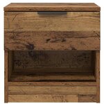 vidaXL Armoire de lit avec tiroir 2 Pièces Bois ancien 40 x 39 x 40 cm