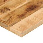 vidaXL Dessus de table rectangulaire bois massif de manguier brut