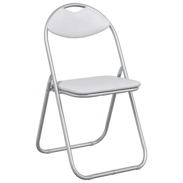 vidaXL Chaise pliante 8 Pièces Blanc et Gris 48 x 43 5 x 81 cm