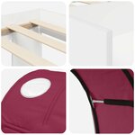 vidaXL Cadre de lit avec tunnel 3 Pièces Blanc et rouge Bois d'ingénierie