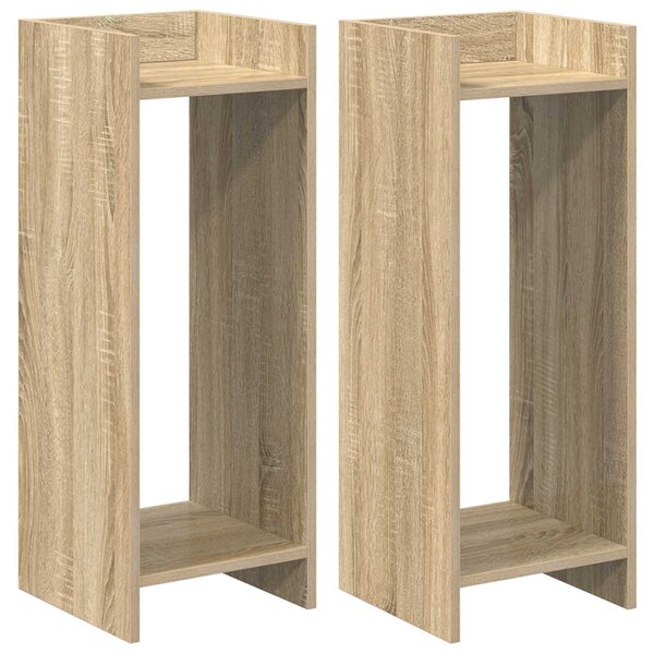 vidaXL Support de Plante 2 pièces Chêne Sonoma 30 x 30 x 80 cm