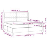 vidaXL Sommier à lattes de lit avec matelas Noir 200x200 cm Tissu