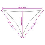 vidaXL Voile de parasol tissu oxford triangulaire 5x5x6 m rouge