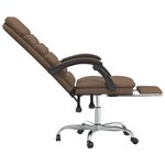 Fauteuil de massage inclinable de bureau informatique étude tissu brun 02_0025419