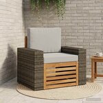vidaXL Sofa de milieu extérieur Bois d'Acacia Massif Naturel