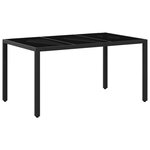 vidaXL Ensemble de repas extérieur 5 Pièces Noir et blanc crème
